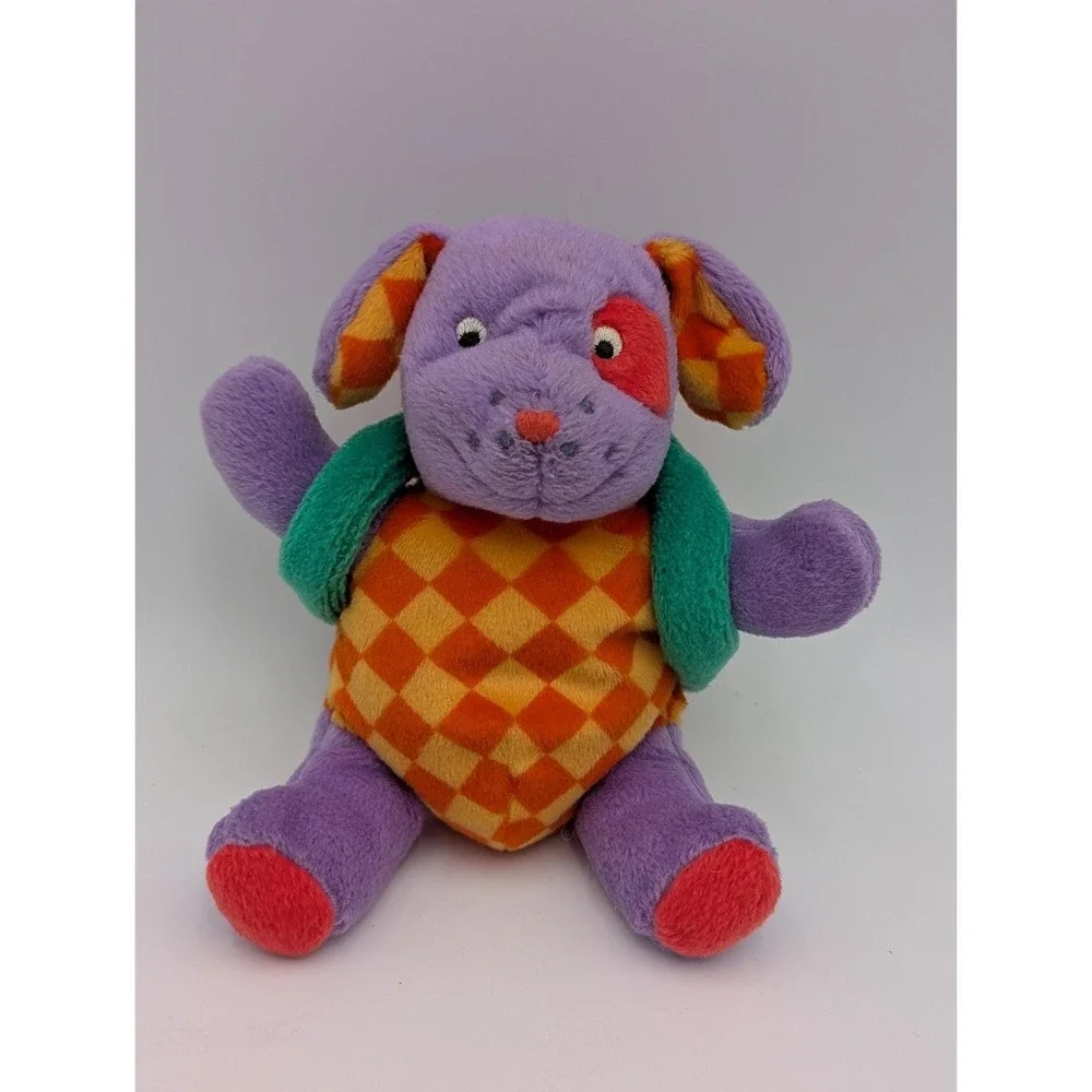 Gymboree Purple Dog Plush Puppy 6 Inch Backpack Stuffed Animal Toy